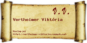 Vertheimer Viktória névjegykártya